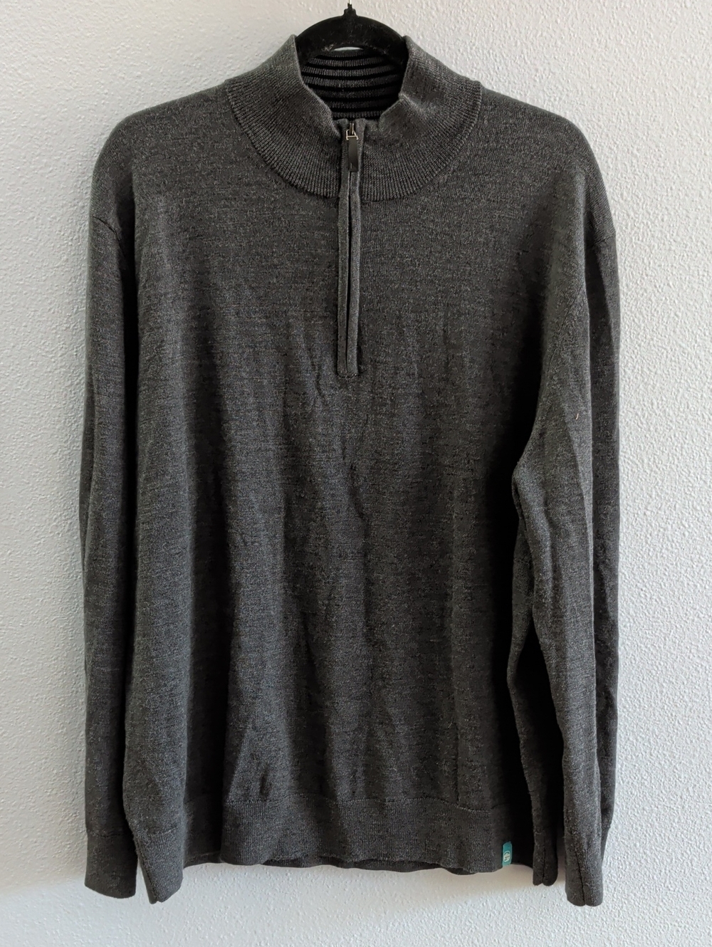 UnTuckit Belguardo Merino Men's Charcoal Half-Zip Sweater
